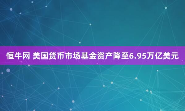 恒牛网 美国货币市场基金资产降至6.95万亿美元