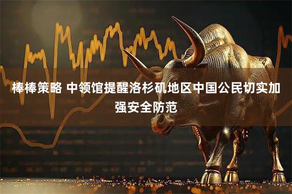 棒棒策略 中领馆提醒洛杉矶地区中国公民切实加强安全防范